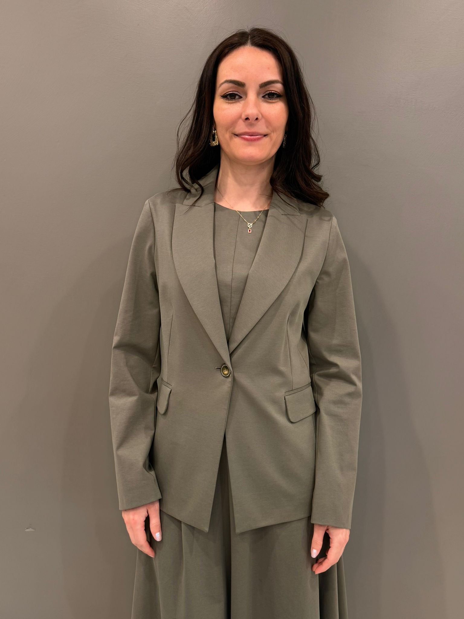 giacca jersey un bottone EC31246T999 SA CRISTINA GAVIOLI 