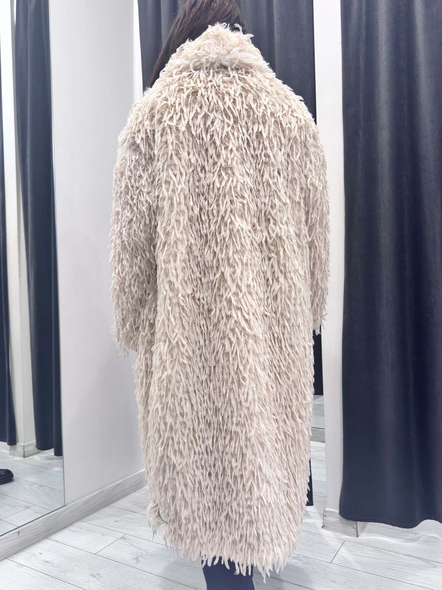 Cappotto faux fur WYH7219 BE CRISTINA GAVIOLI 