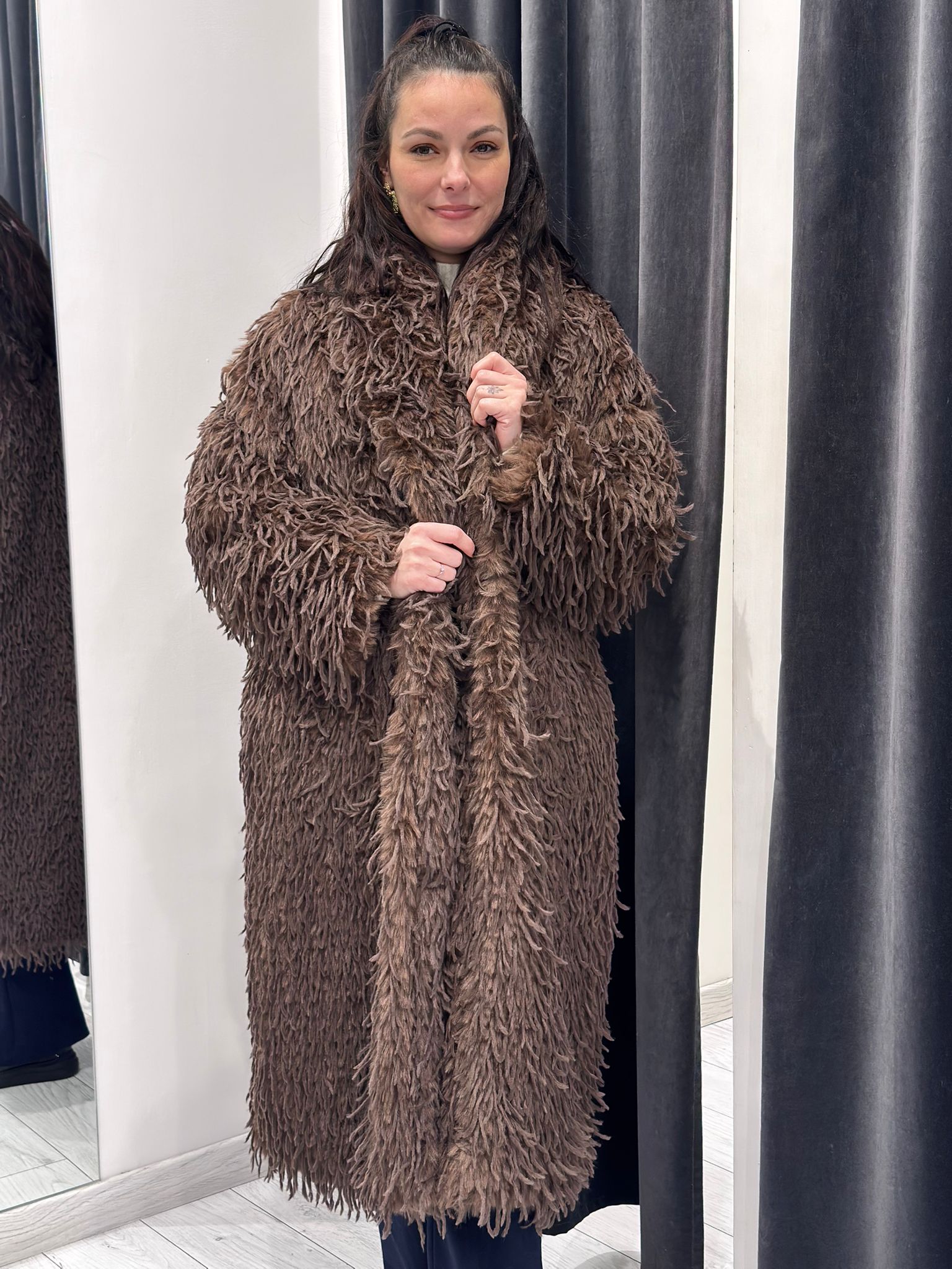 Cappotto faux fur WYH7219 MO CRISTINA GAVIOLI 