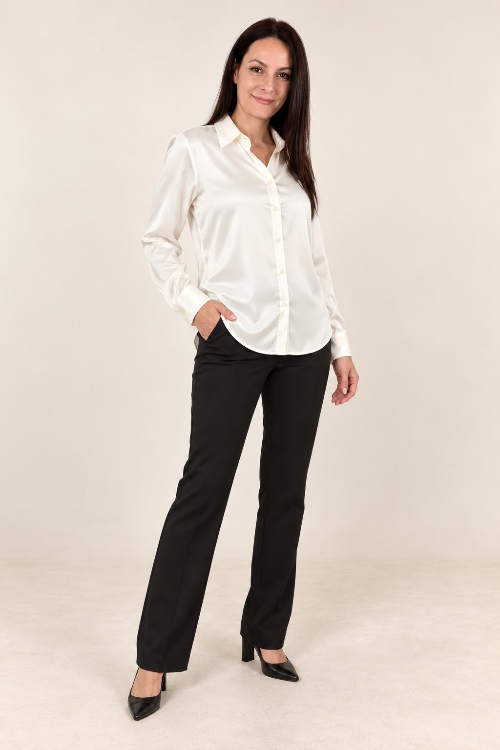 Camicia in raso stretch EDRO 001 EMME MARELLA 
