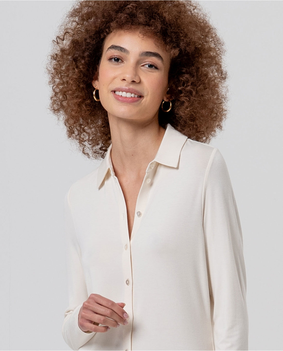 Camicia aderente in bambù 556BAUM111 02 SURKANA 