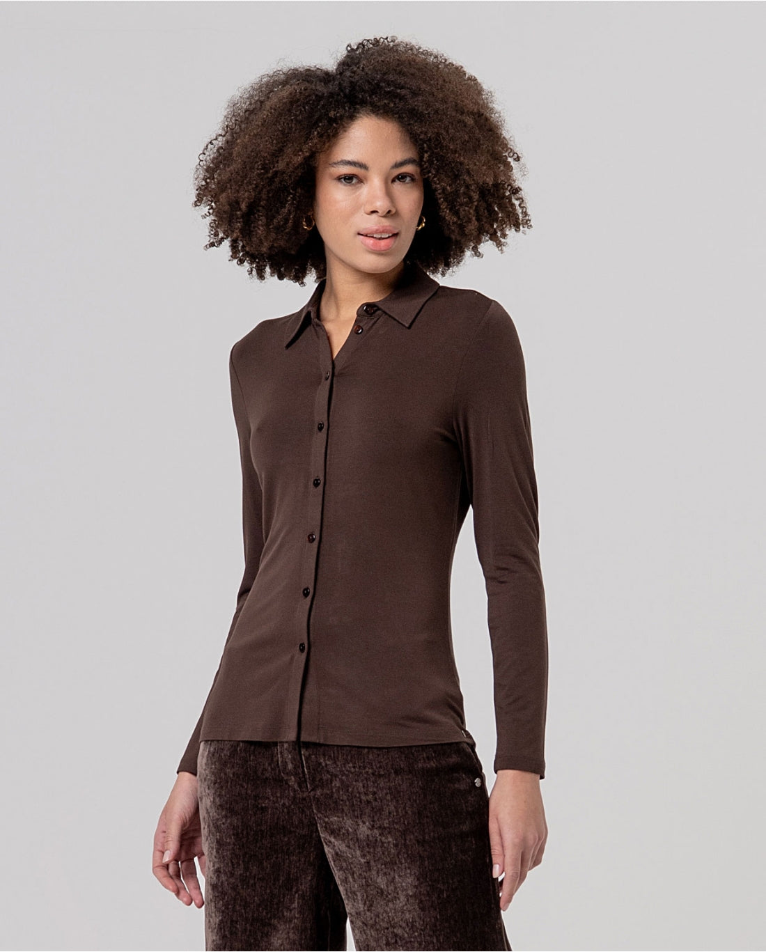 Camicia aderente in bambù 556BAUM111 84 SURKANA 