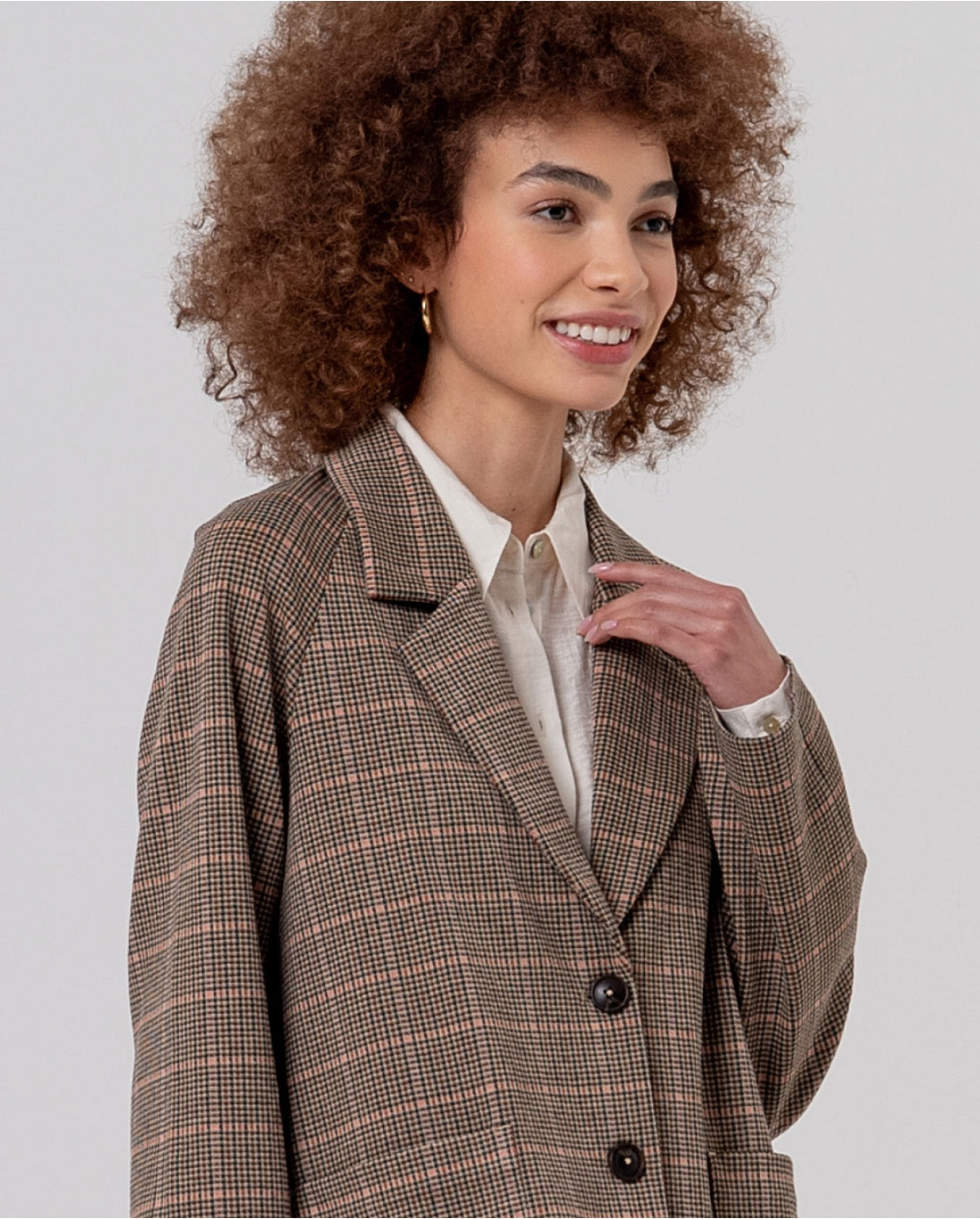 Giacca oversize quadri 556XIJA311 04 SURKANA 
