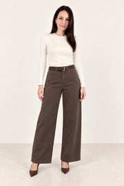 Pantalone vita alta gamba ampia W26P096 CIO TENSIONE IN 