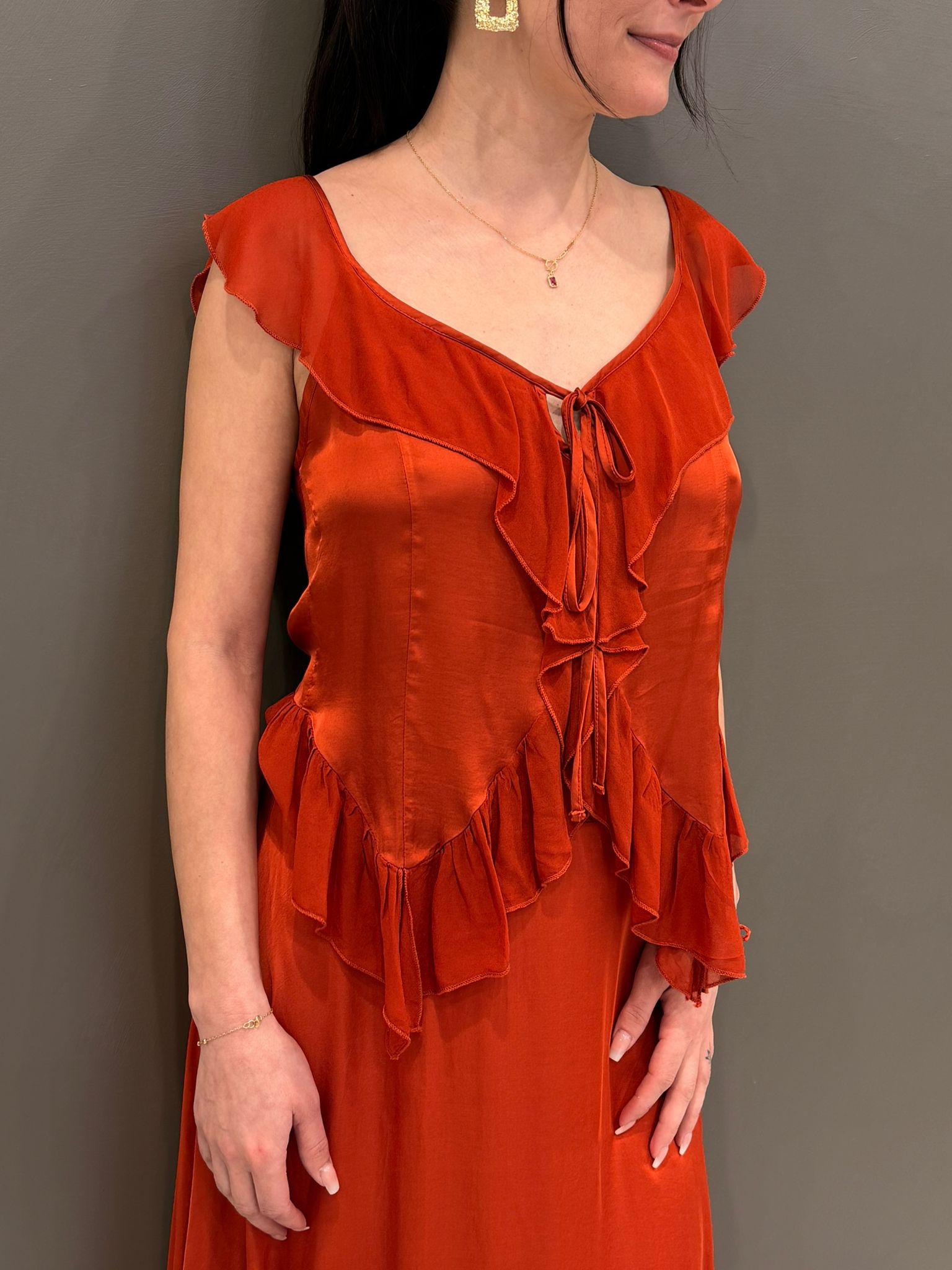 Top con rouches 25468BS AR CRISTINA GAVIOLI 