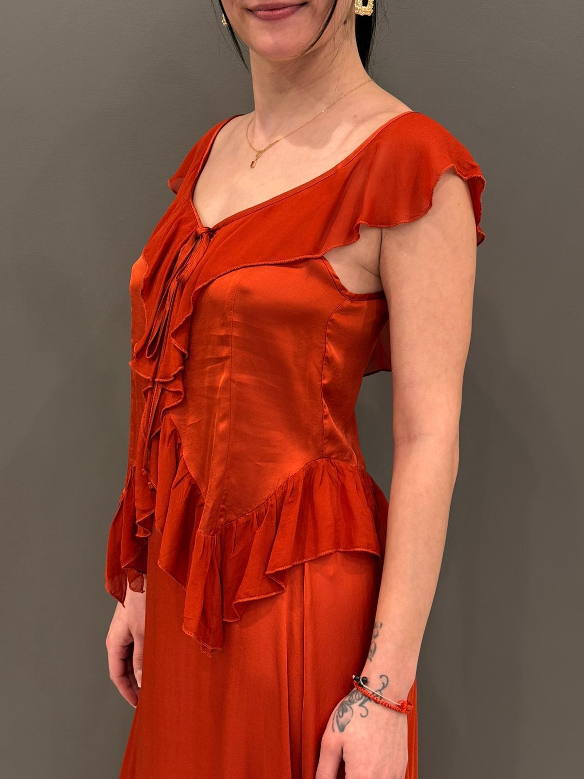 Top con rouches 25468BS AR CRISTINA GAVIOLI 