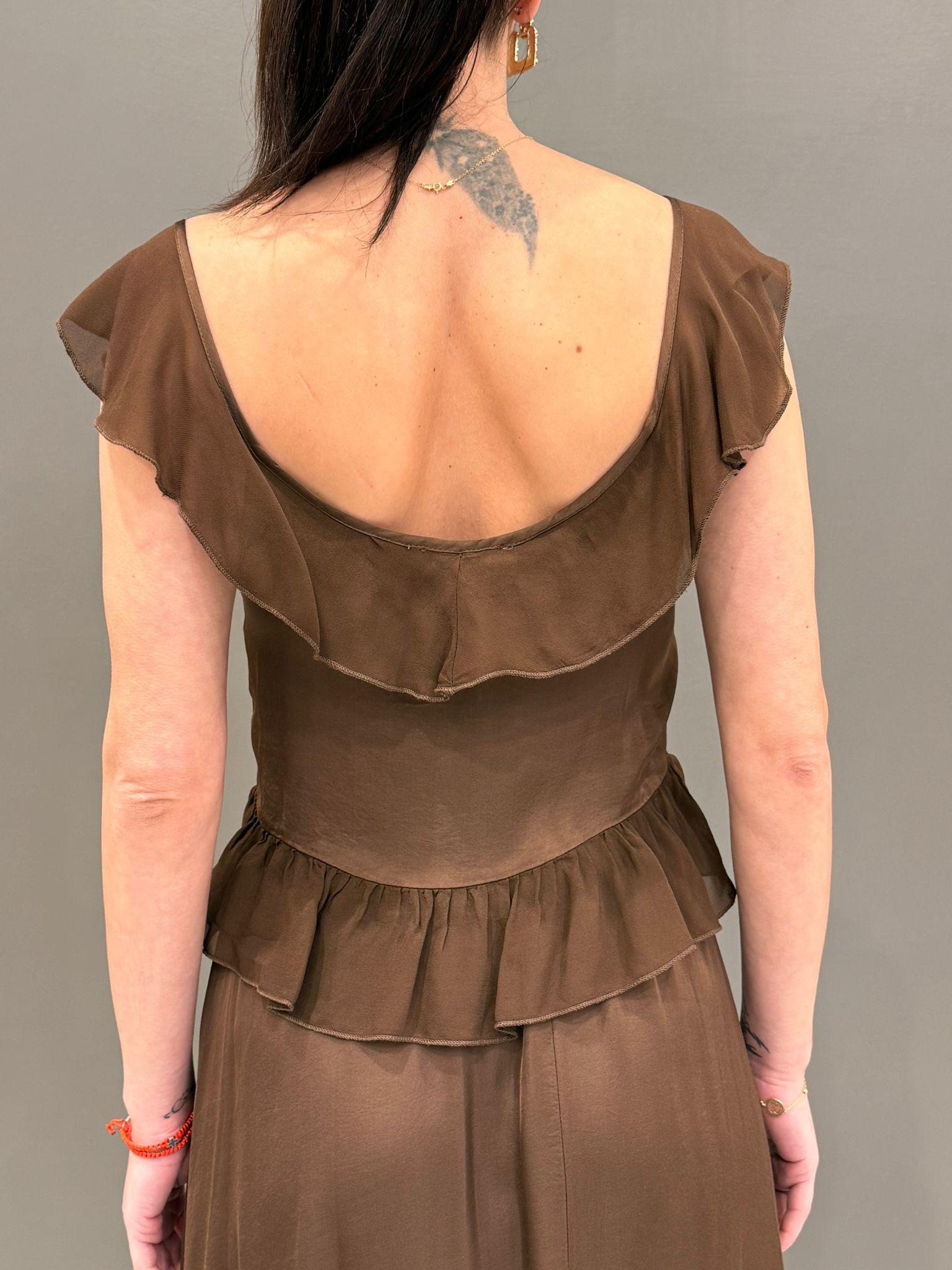 Top con rouches 25468BS MO CRISTINA GAVIOLI 