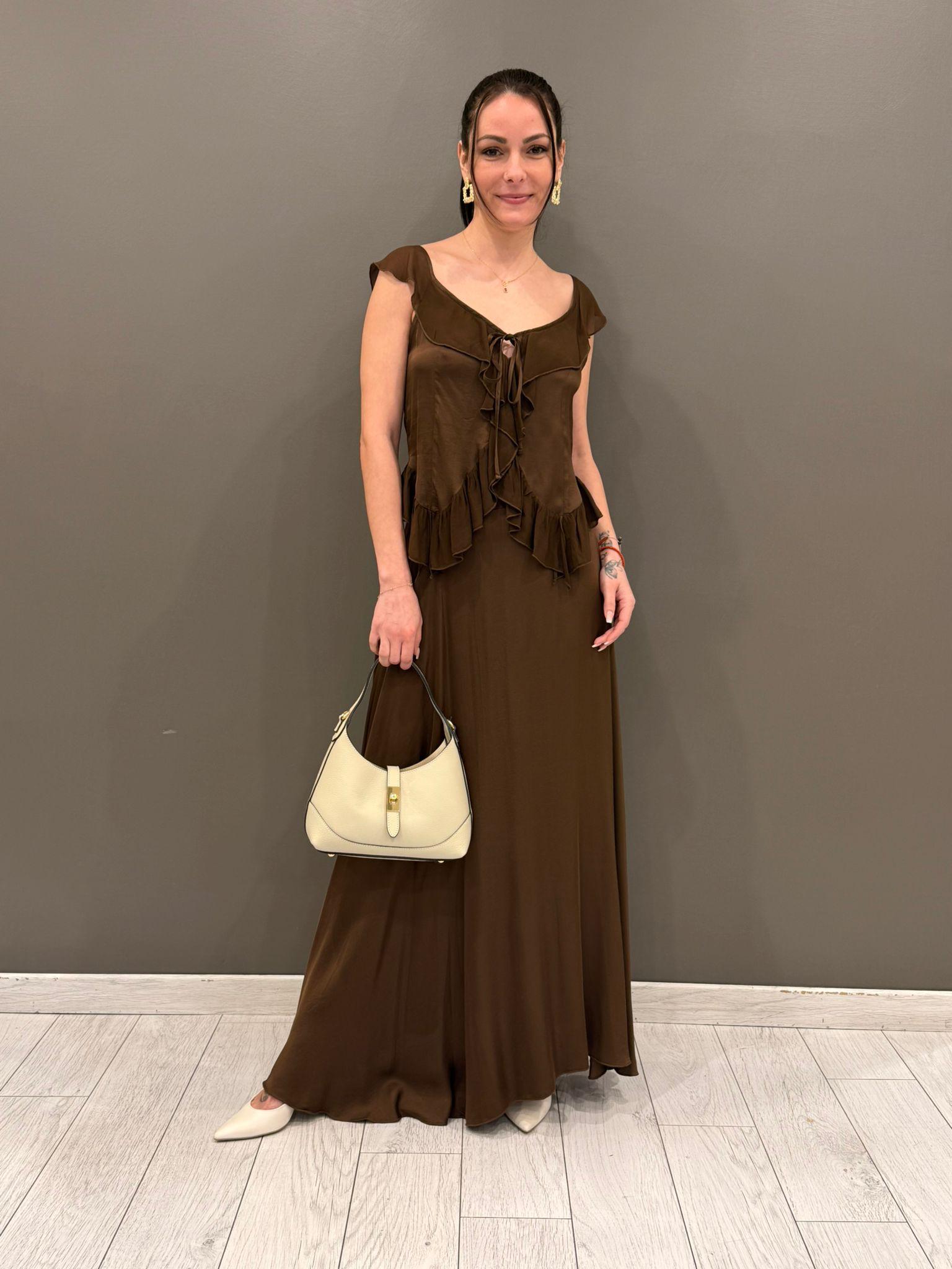 Top con rouches 25468BS MO CRISTINA GAVIOLI 