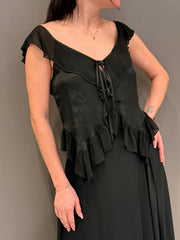 Top con rouches 25468BS NE CRISTINA GAVIOLI 