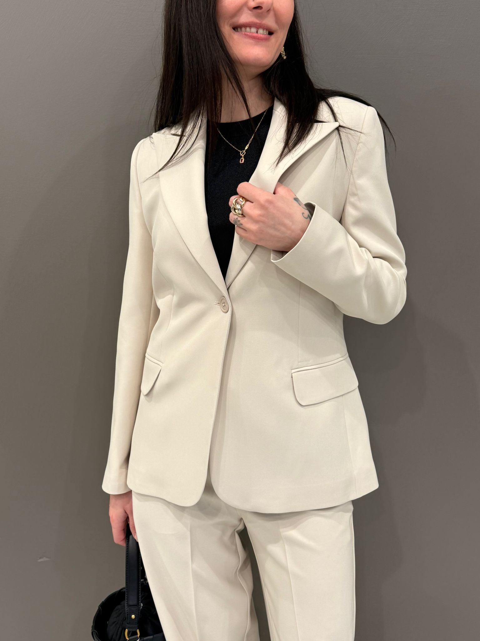 Giacca monopetto bistretch 31706 89 CRISTINA GAVIOLI 