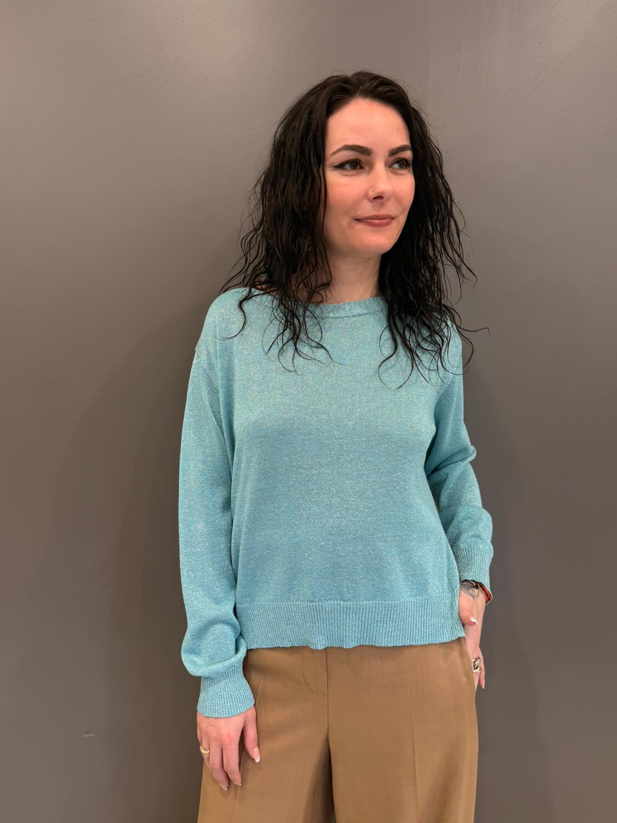 Maglia lurex D76660 ACQ CRISTINA GAVIOLI 