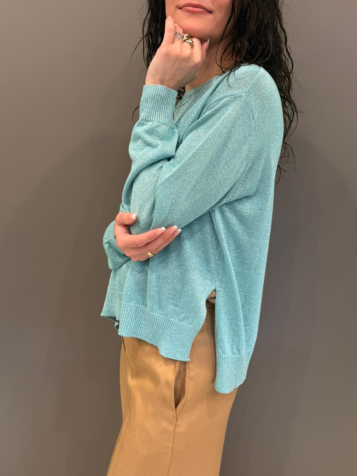 Maglia lurex D76660 ACQ CRISTINA GAVIOLI 