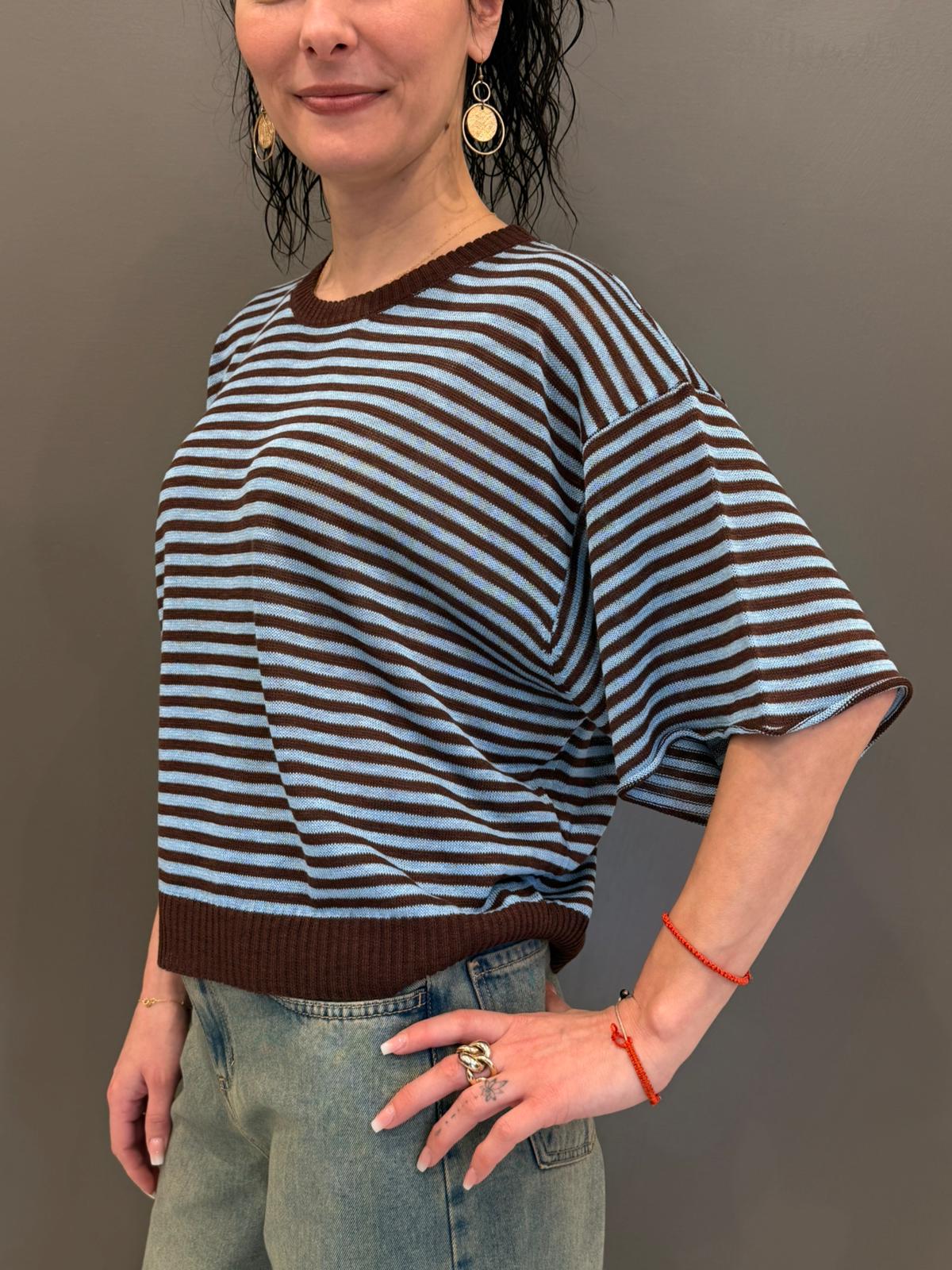 Maglia rigata XL24264/A MO CRISTINA GAVIOLI 