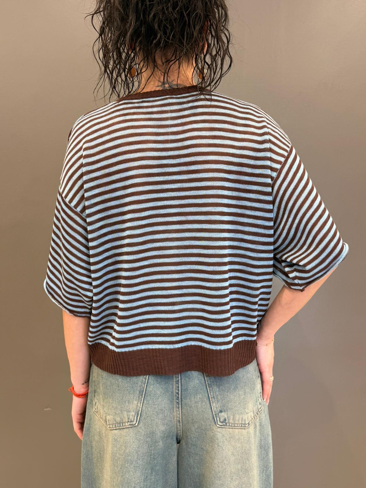 Maglia rigata XL24264/A MO CRISTINA GAVIOLI 