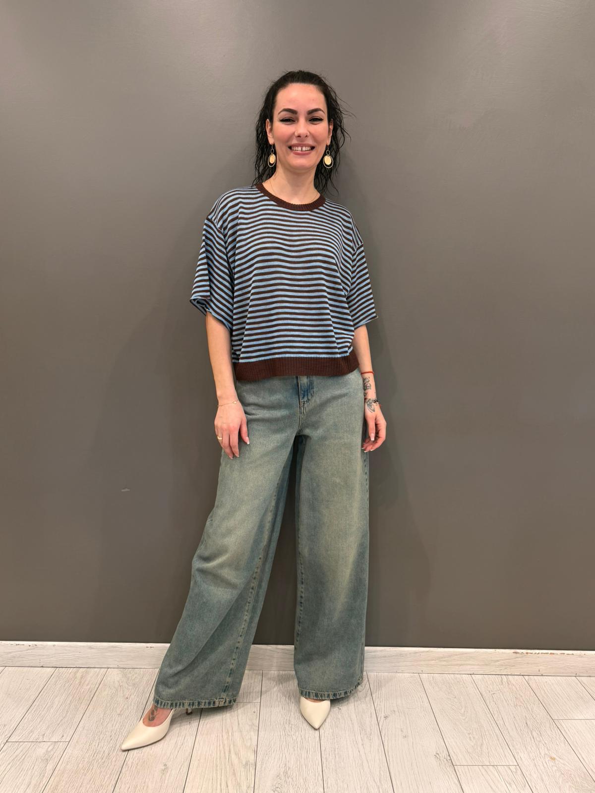 Maglia rigata XL24264/A MO CRISTINA GAVIOLI 