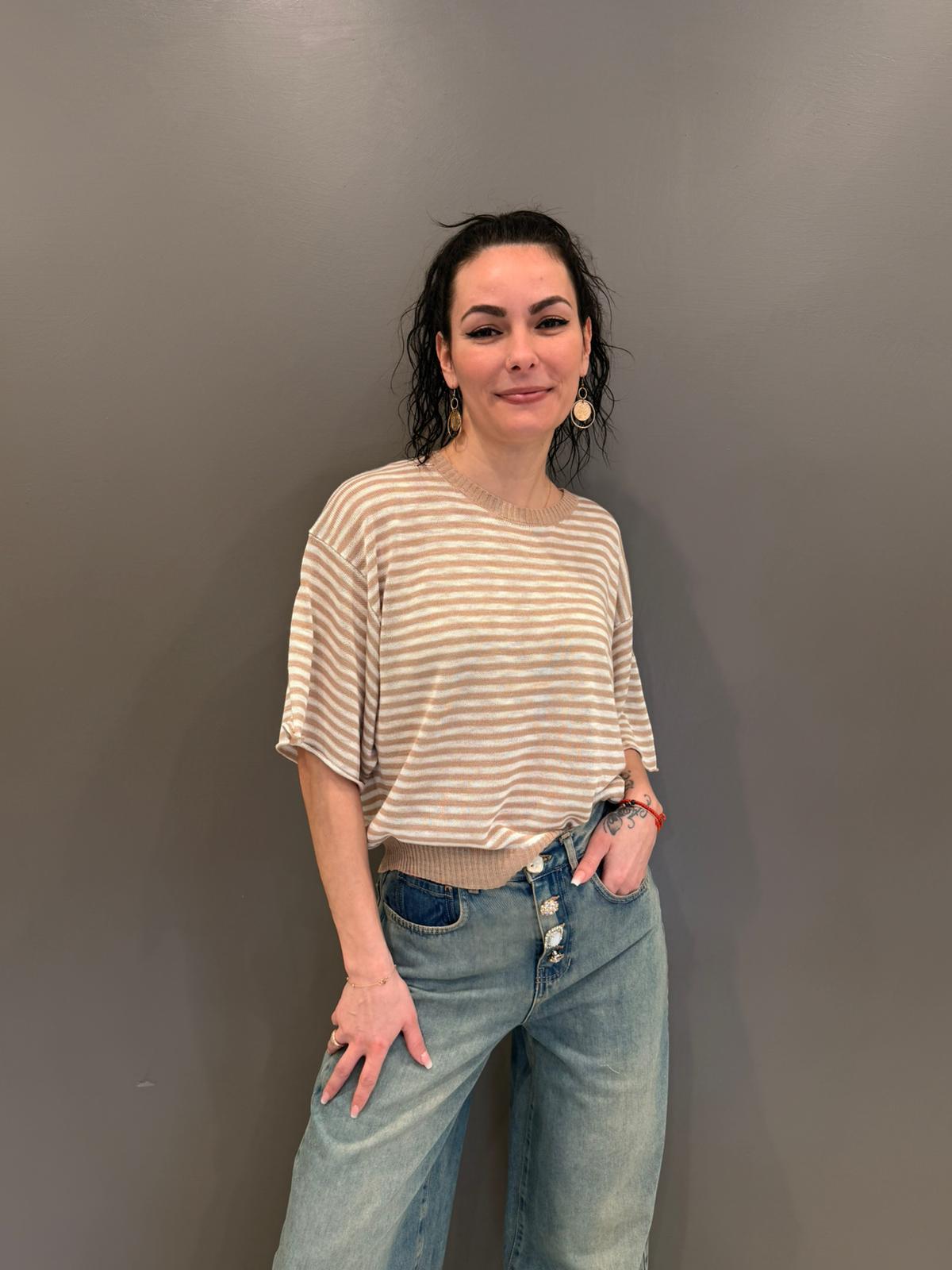 Maglia rigata XL24264/A SA CRISTINA GAVIOLI 