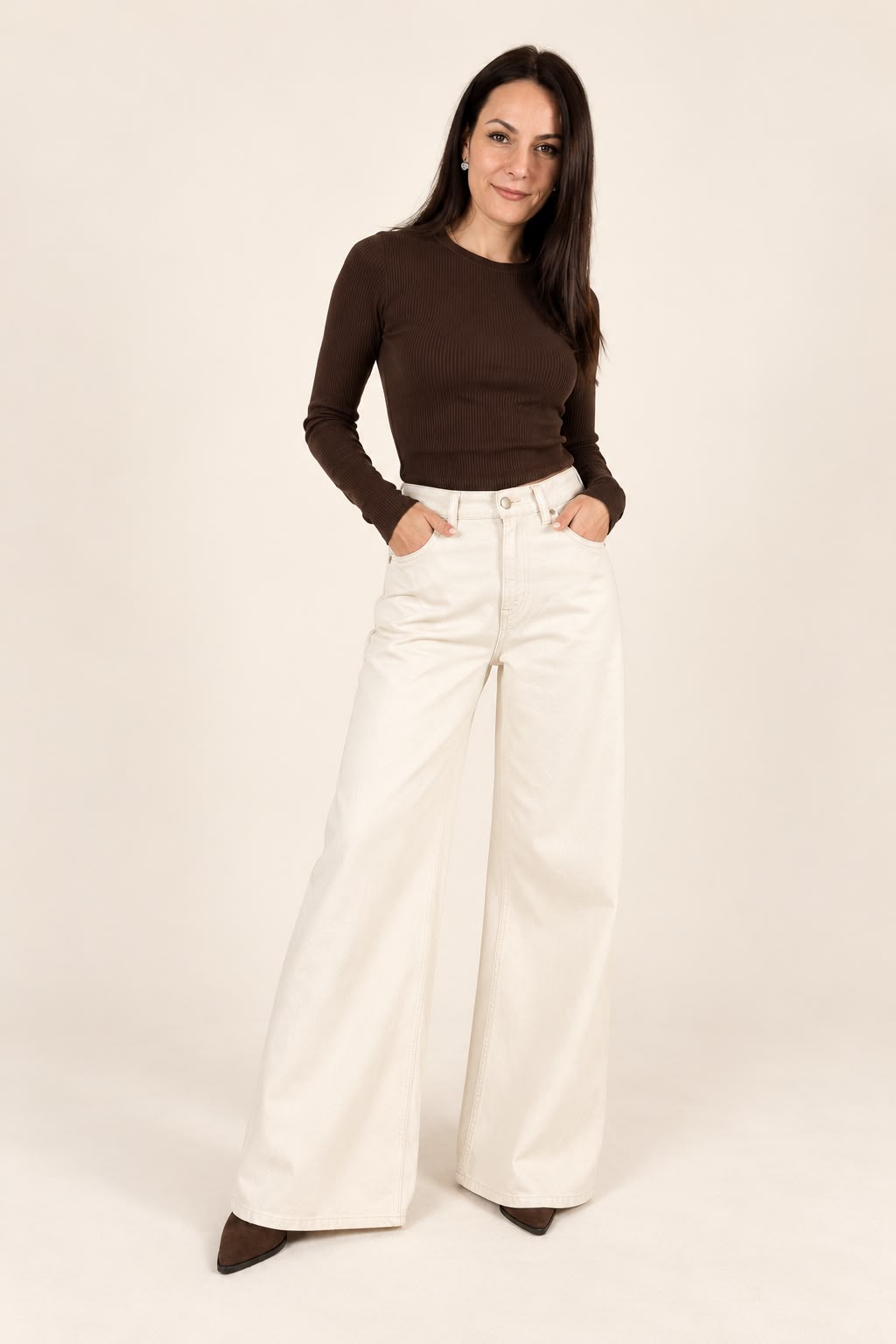 Pantalone denim wide 20123626 130905 ICHI 