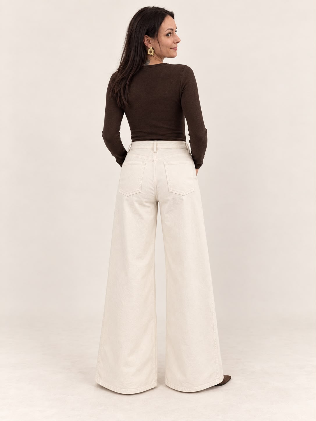 Pantalone denim wide 20123626 130905 ICHI 