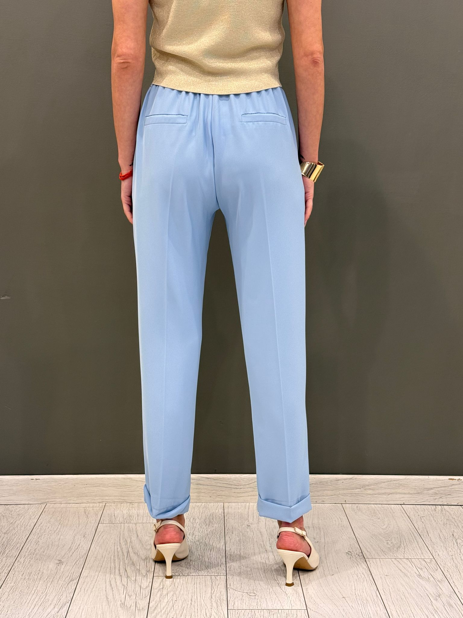 Pantaloni risvolto cady<BR/> CP21 157CA CEL REALI 