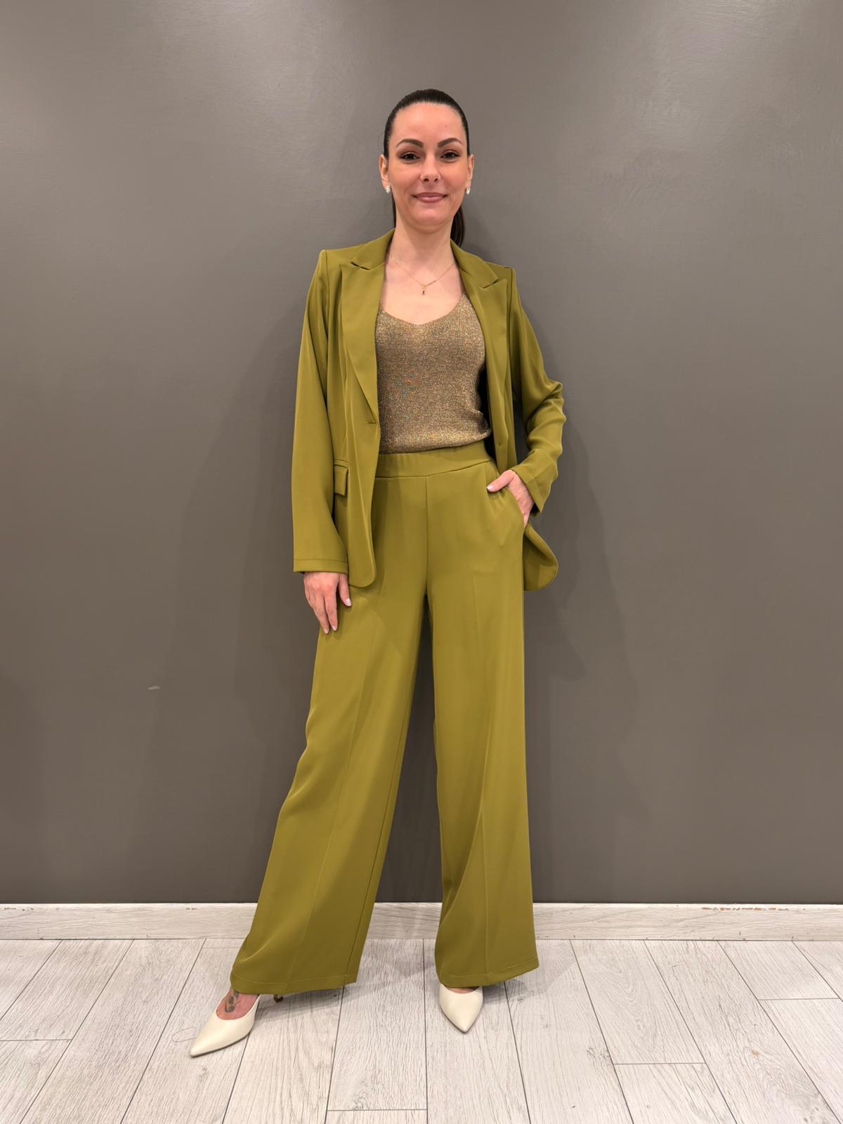 Pantaloni palazzo cady<BR/> CP25-67 OL REALI 