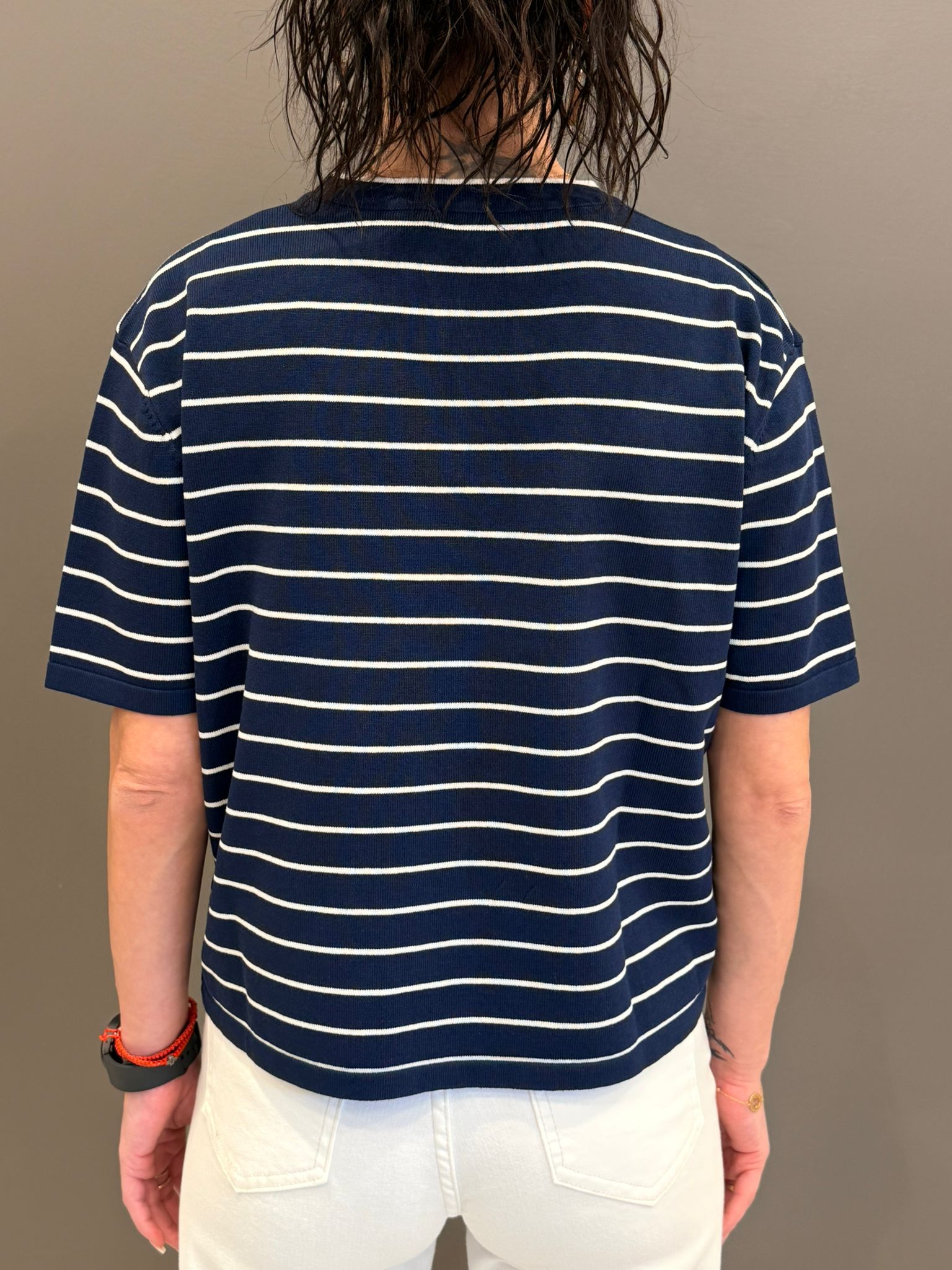 maglia mc rigata JN1324 BL REBECCA 