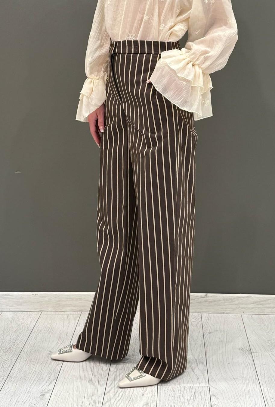 pantaloni riga cotone