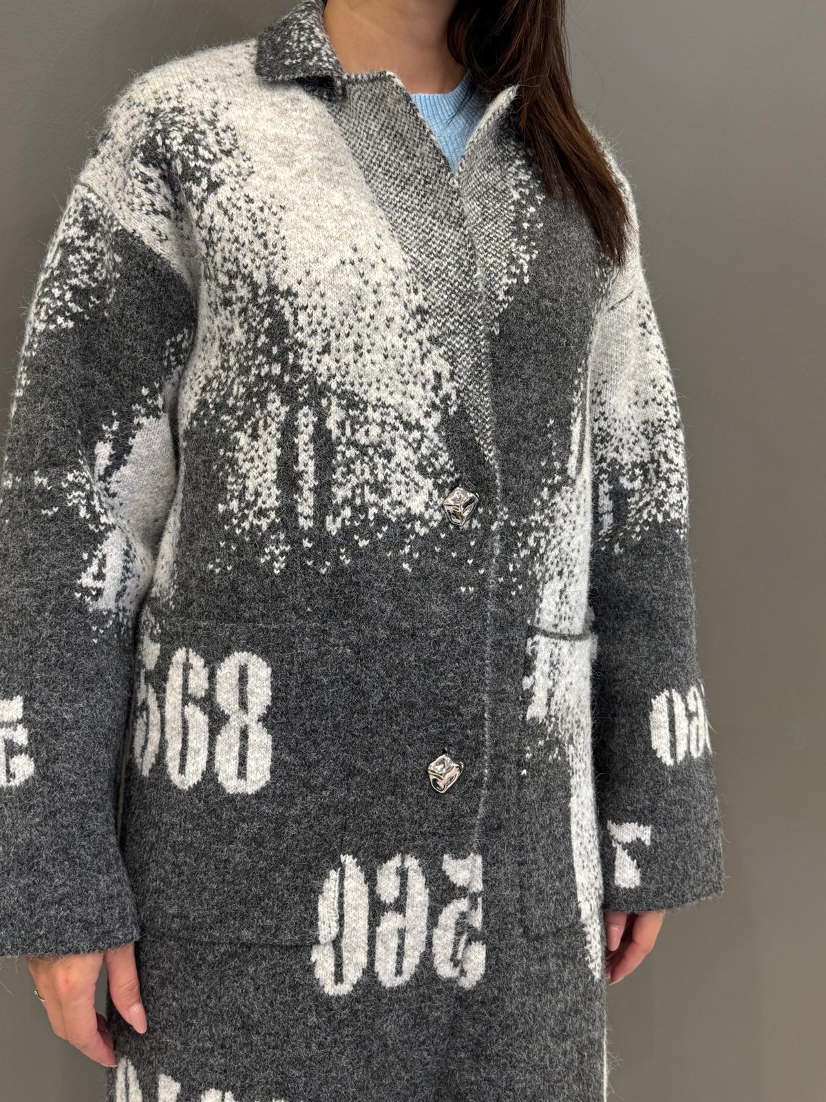 Cappotto jaquard numeri AGATA 130 REALI 