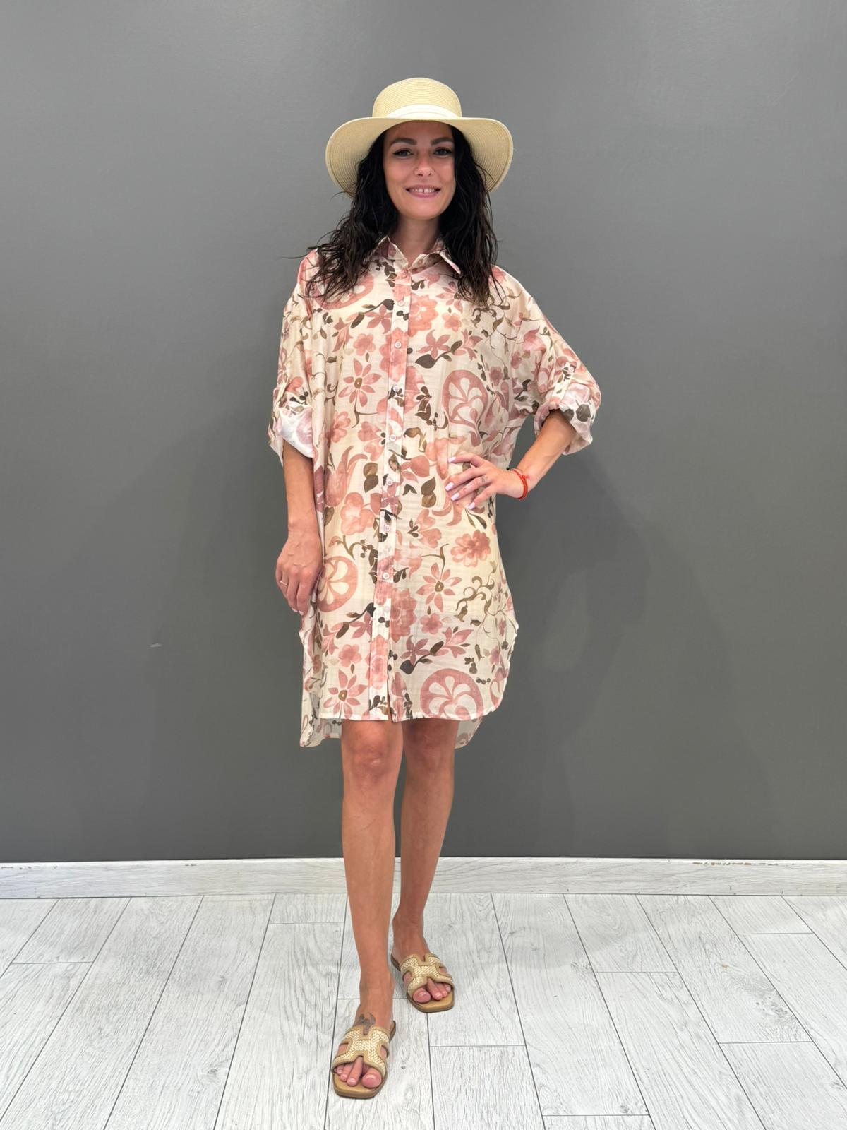 camicia smanicata fantasia