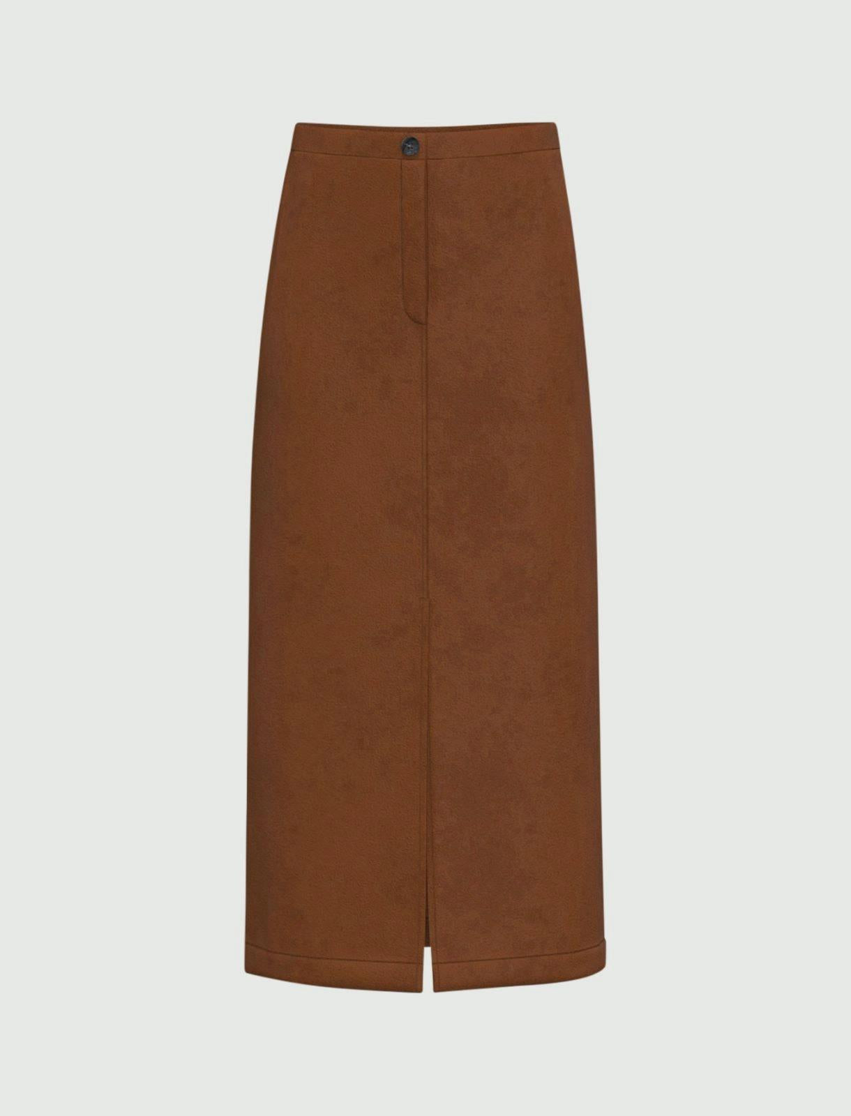 Gonna midi scamosciata DRITTO 004 EMME MARELLA 