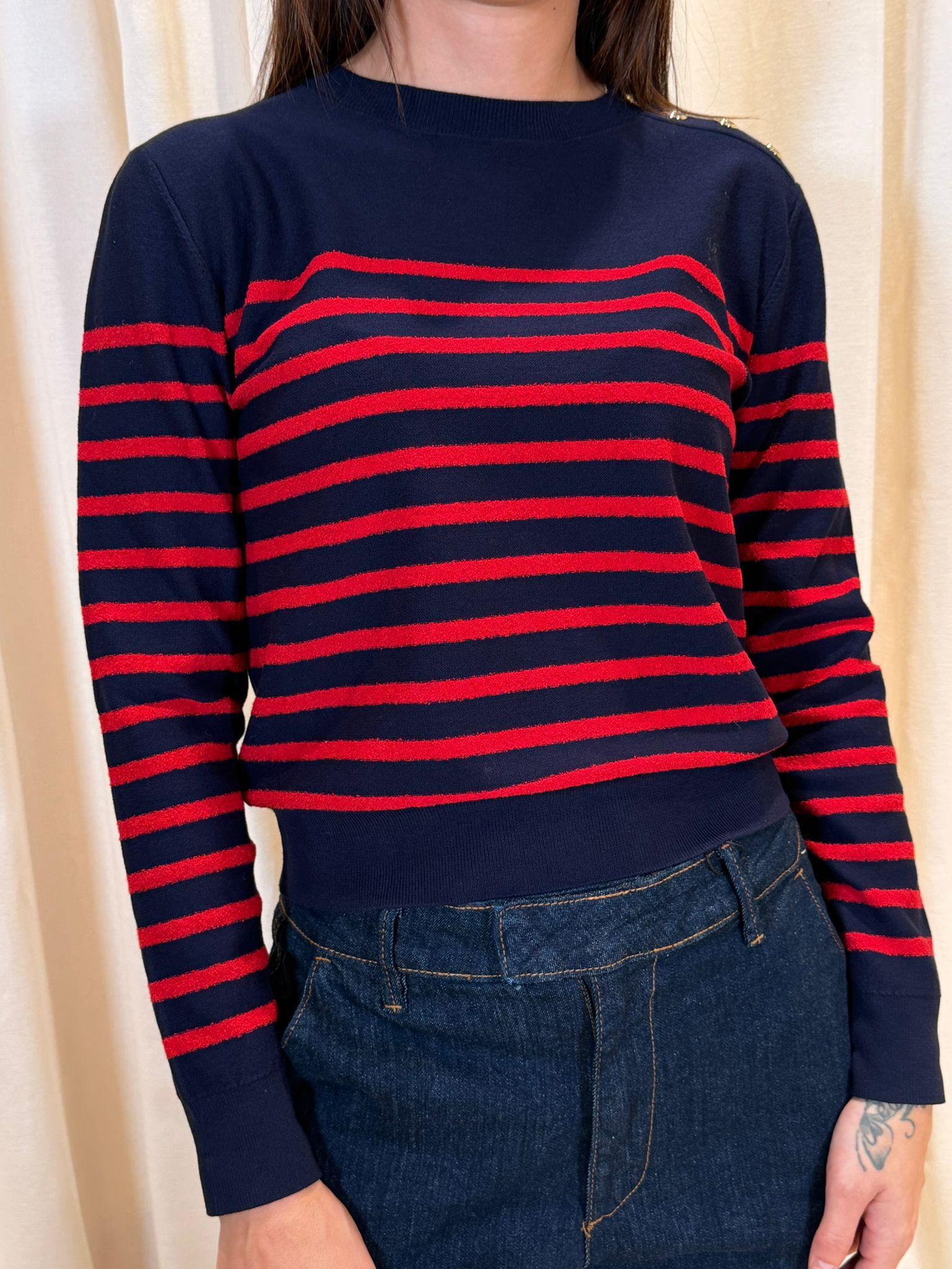 Maglia rigata viscosa lavorazione bouclè CANNA 002 MARELLA SPORT 