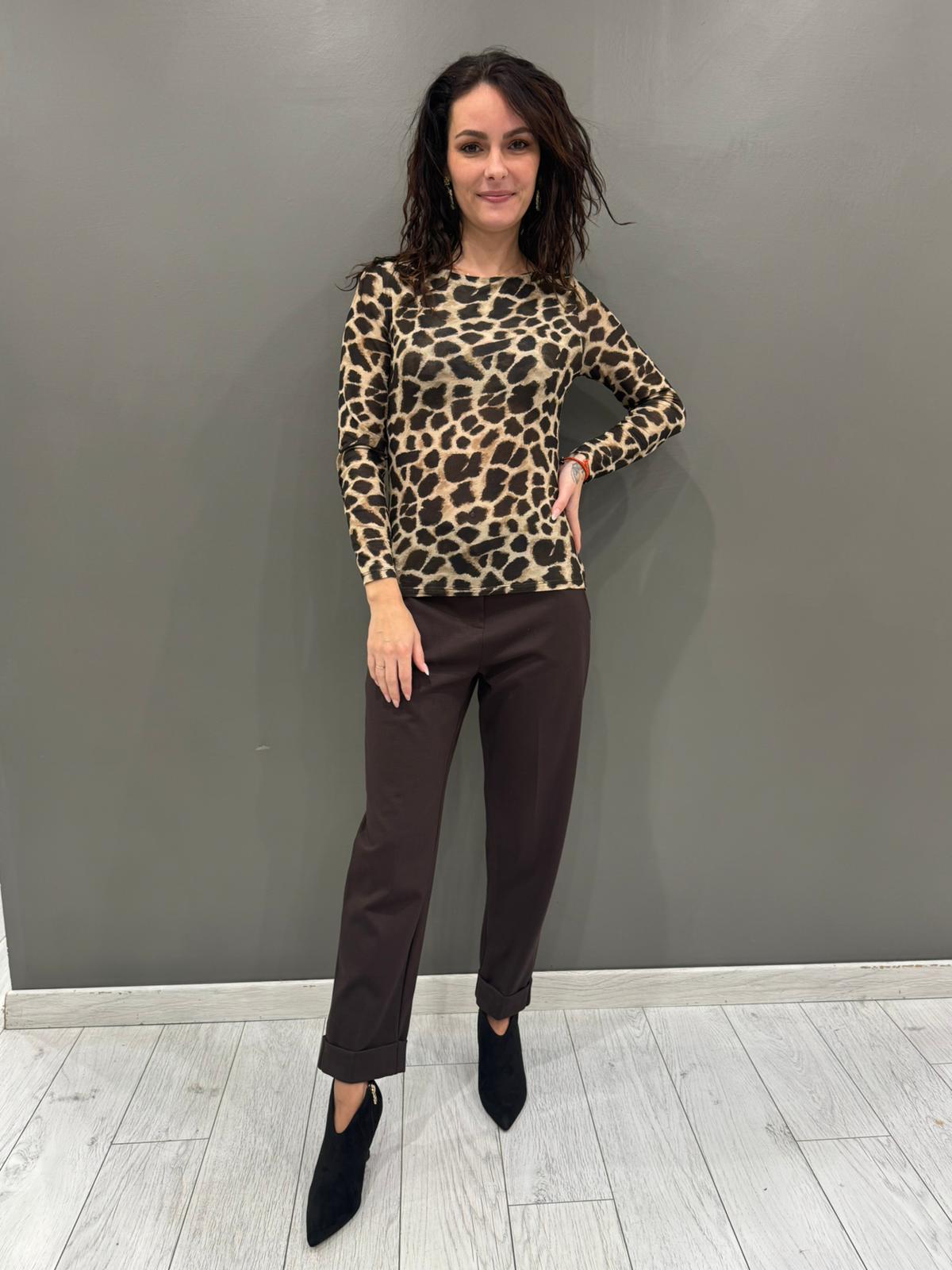 maglia scollo barca ml fantasia pois 19782F BE REBECCA 