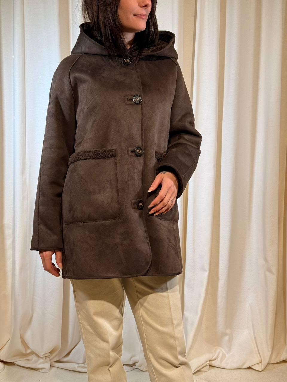 Cappotto effetto shearling con cappuccio GAVETTA 003 EMME MARELLA 