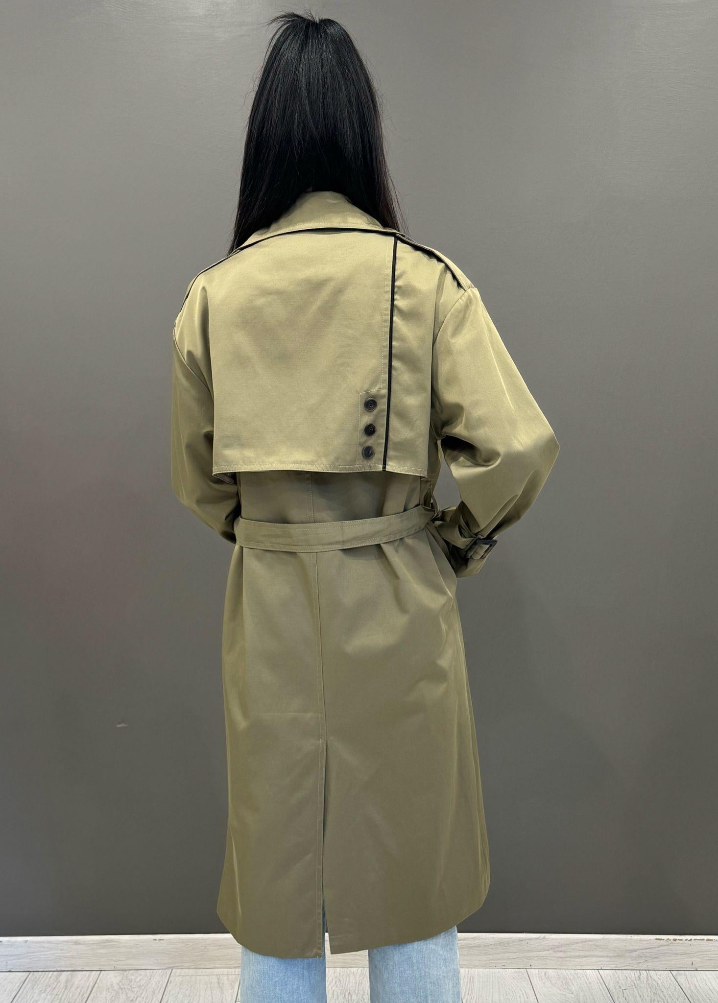 trench lungo con cintura YE150086V1 OL CRISTINA GAVIOLI 