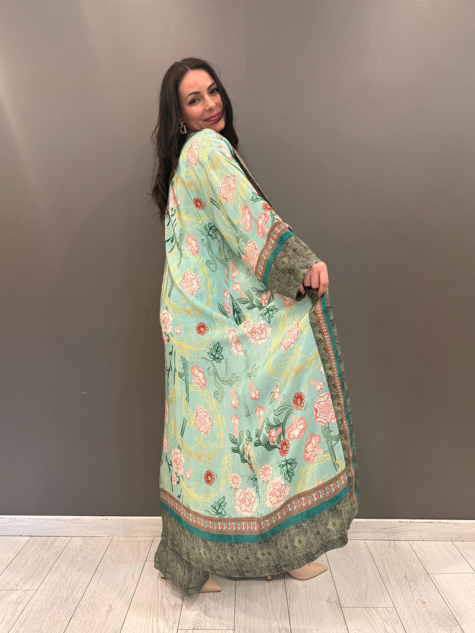 Kimono lungo fantasia 26318 AQ WU'SIDE 