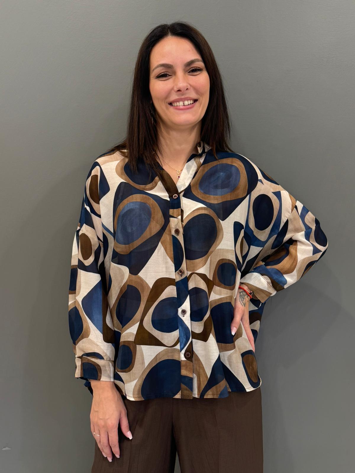 Camicia stampatai in mussola CC361-25 BM REALI 