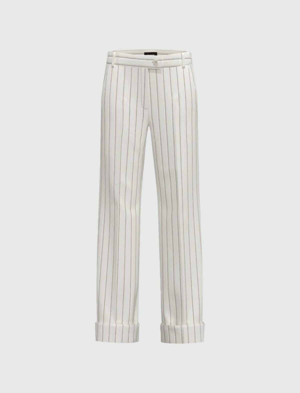 Pantalone con risvolo - Bianco lana AGRA2 001 EMME MARELLA 
