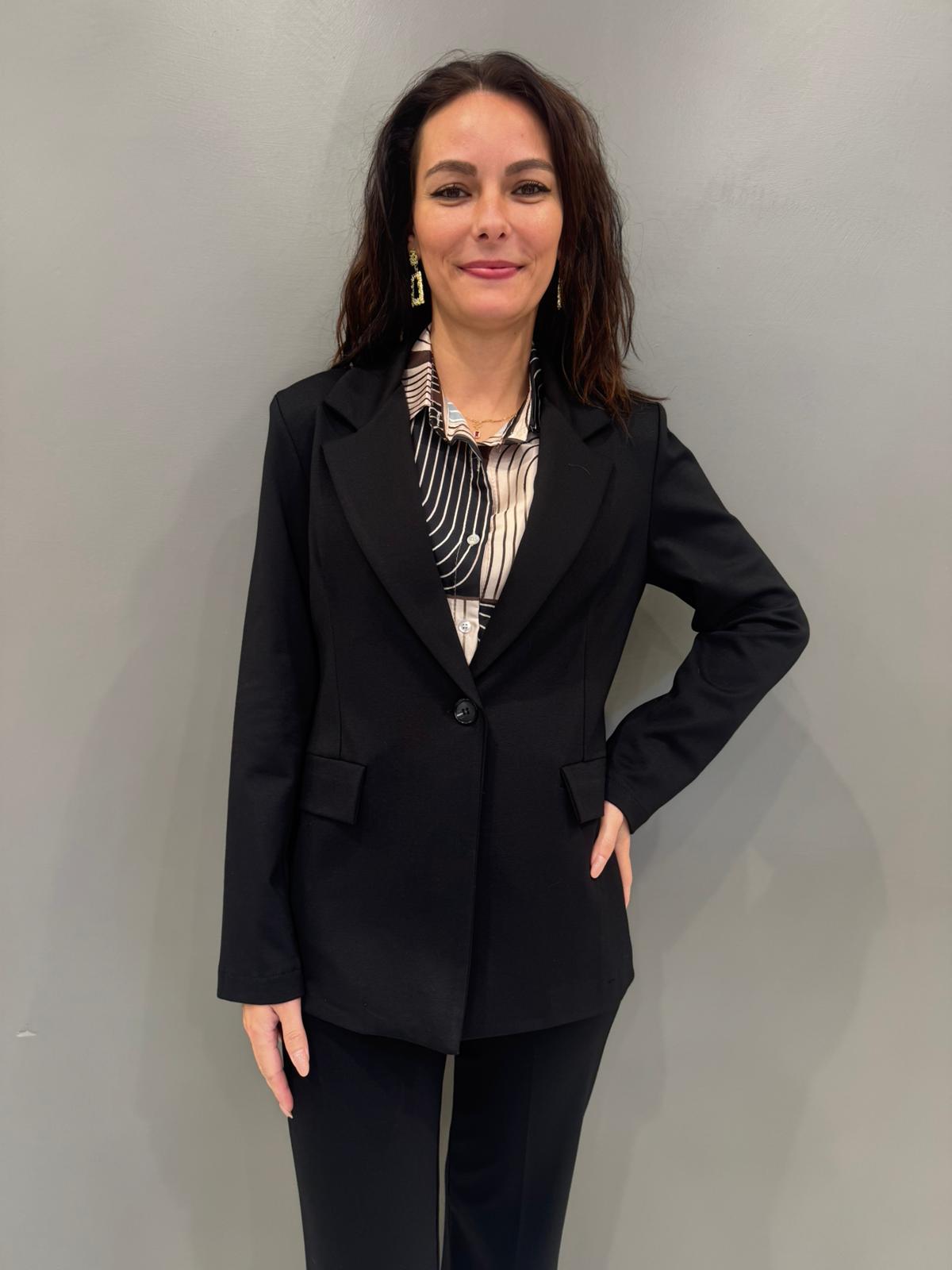 Giacca jersey un bottone CG25-31 NE REALI 