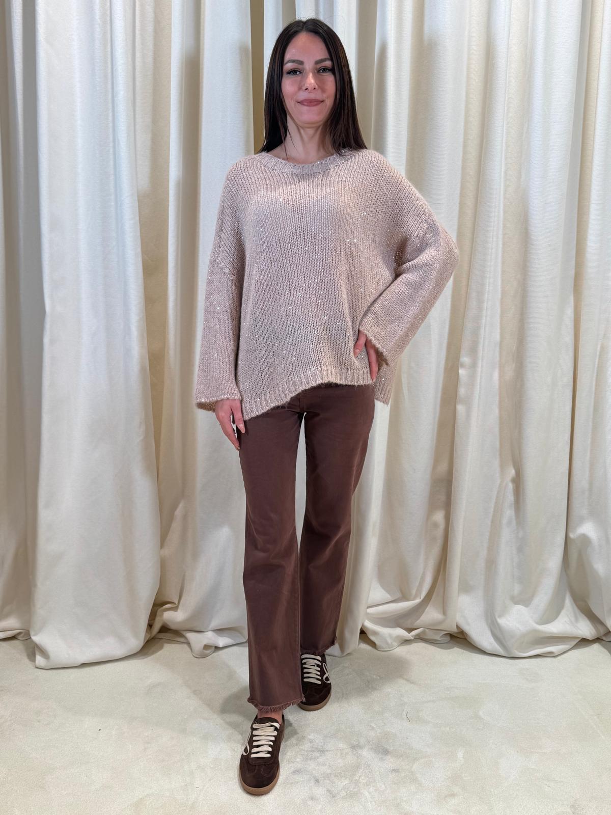 maglia con paillettes MHP520 CI TENSIONE IN 