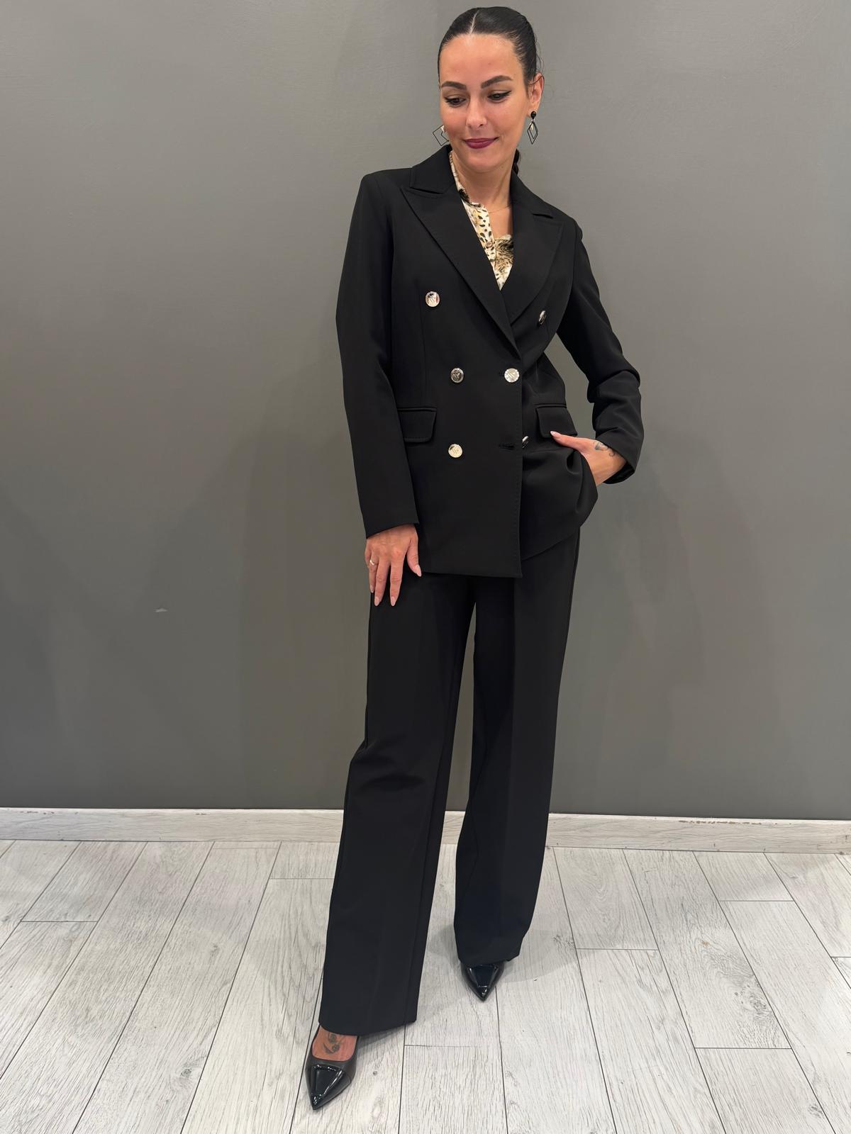 Tailleur doppiopetto bottoni oro 20434 NE CRISTINA GAVIOLI 