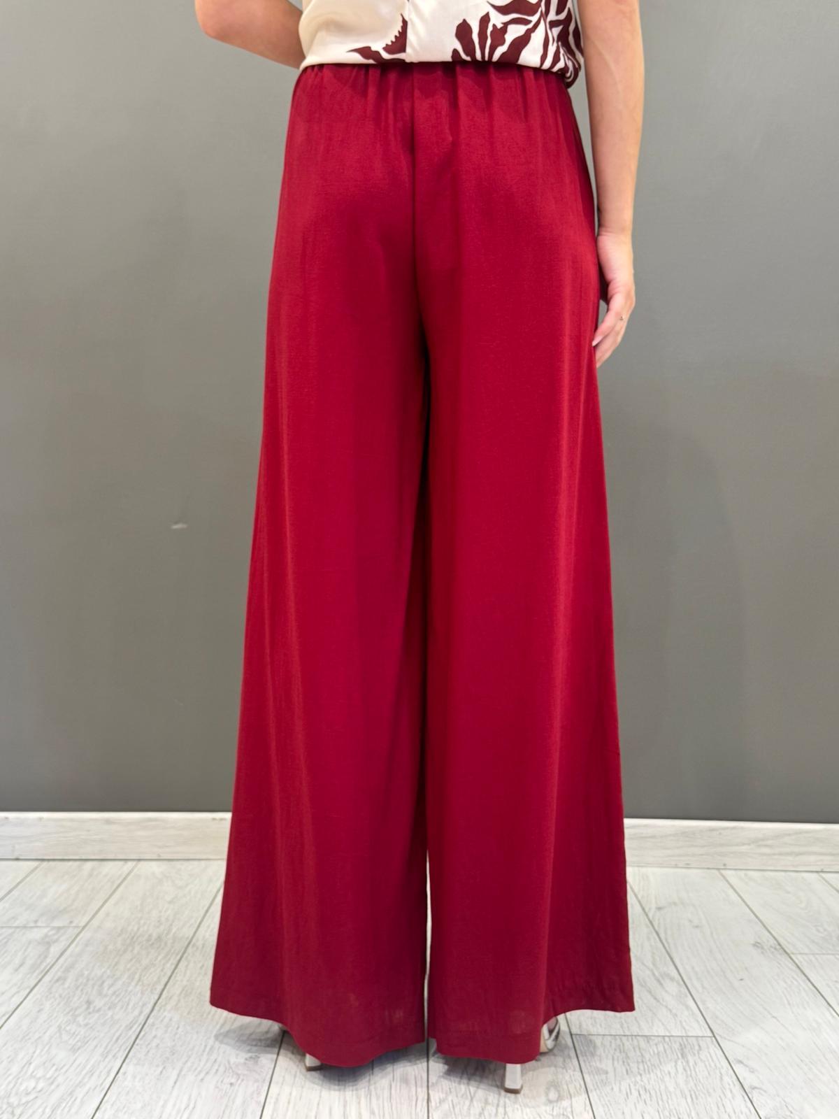 Pantaloni palazzo con cintura 18839-92 IN REBECCA 
