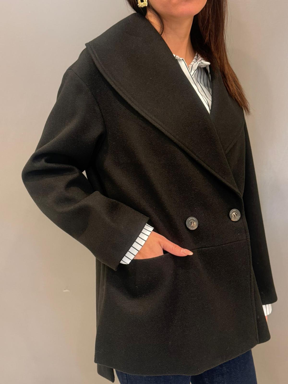 Cappotto corto over misto lana 20461 NE CRISTINA GAVIOLI 