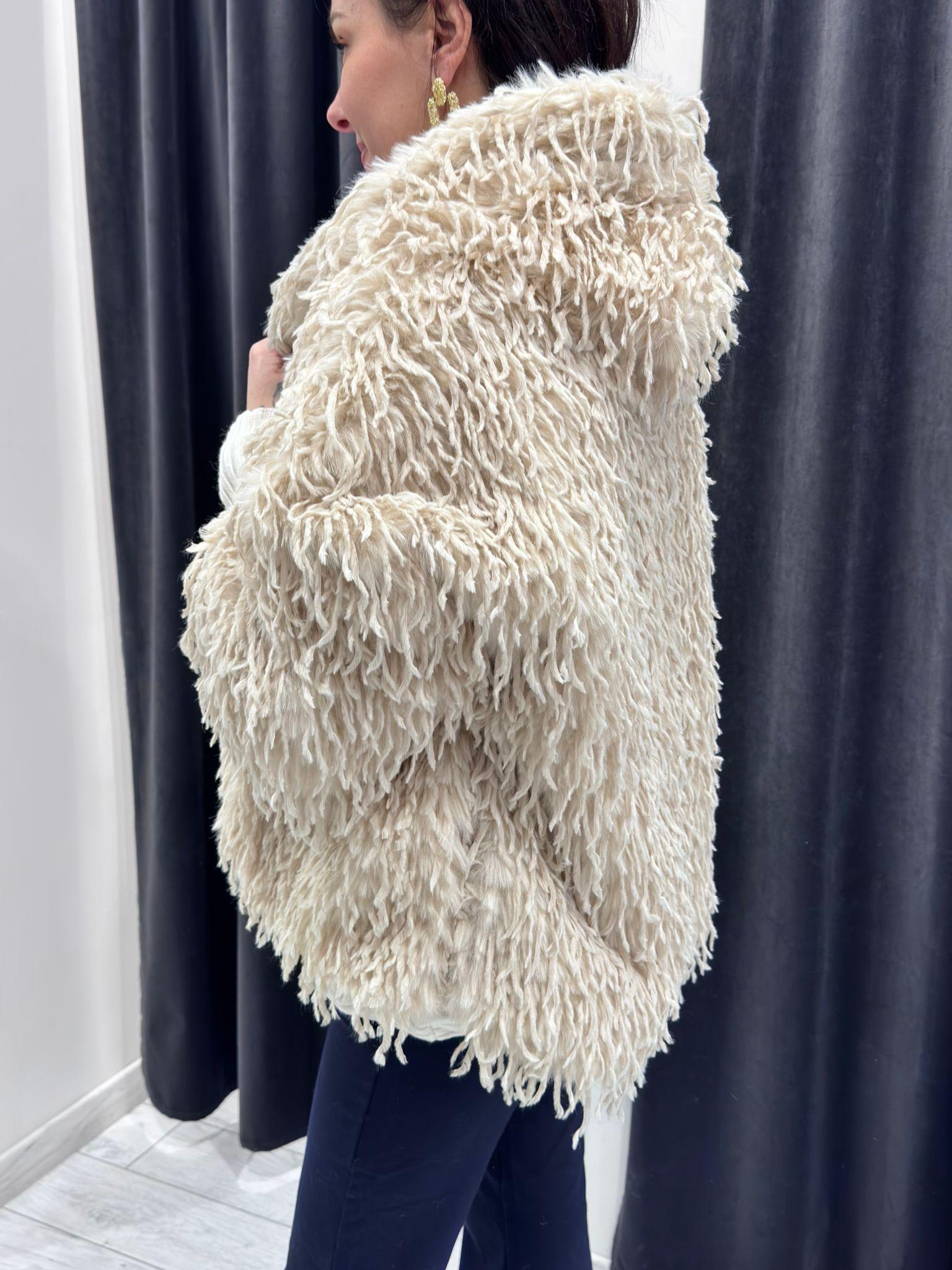 Pelliccia struzzo WYH7220 BE CRISTINA GAVIOLI 