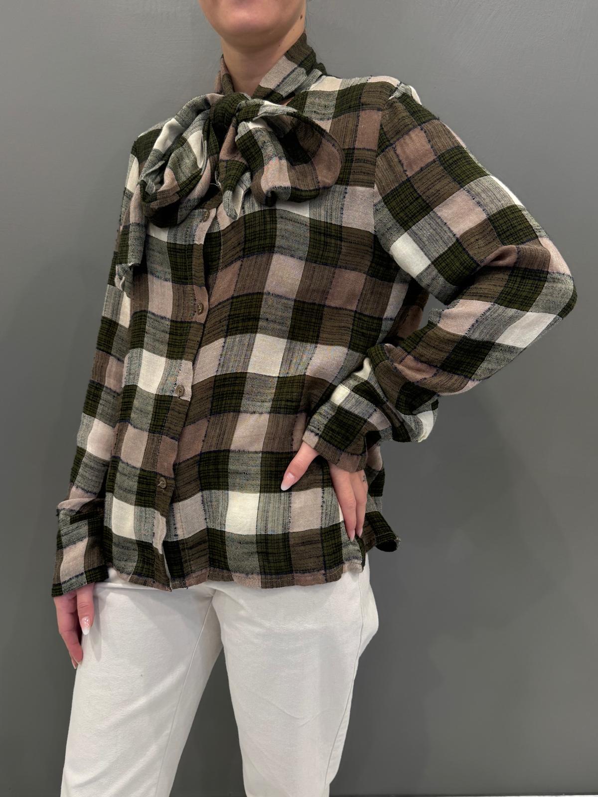 Camicia check british con fiocco 79024Q20-21 FA REBECCA 