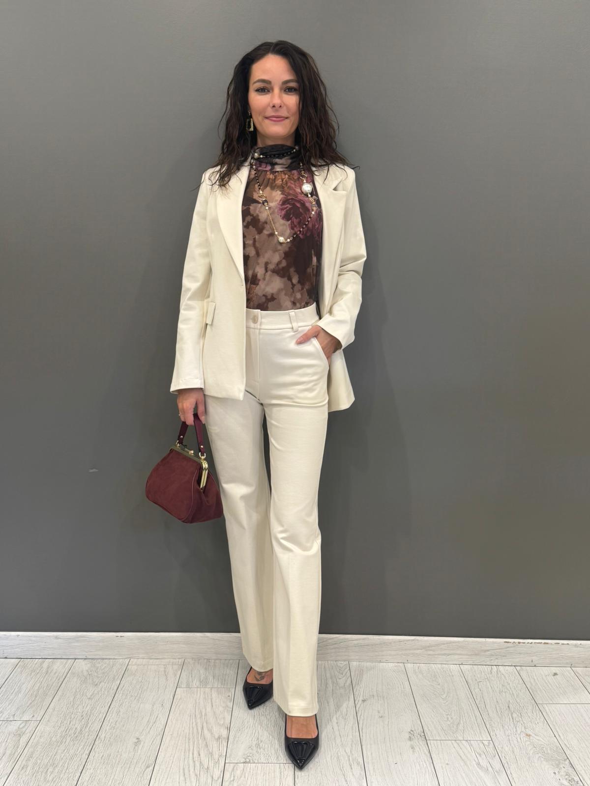 Pantaloni in jersey flare CP25-59 BU REALI 