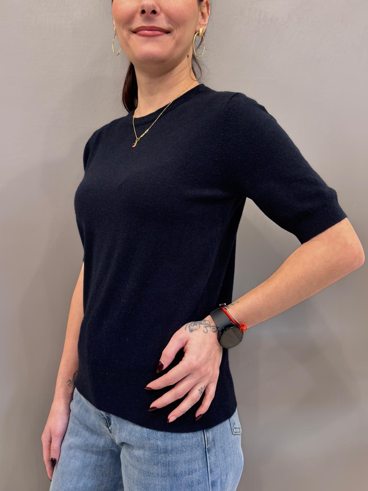 Maglia girocollo manica corta JN0789 BL REBECCA 