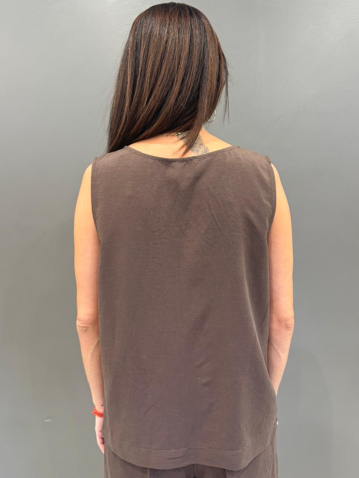 Top scollo viscosa lino CC24-380 MO REALI 