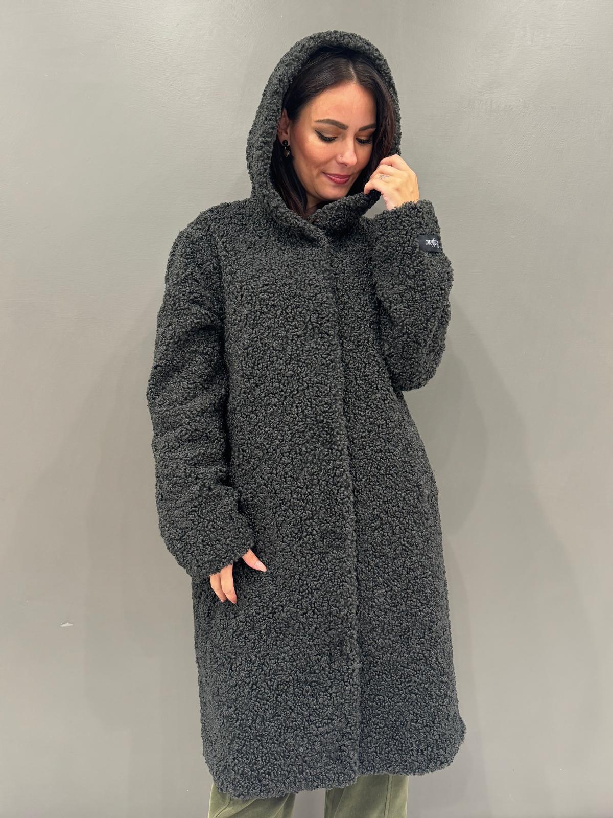 Cappotto teddy con cappuccio LEONIE GF REALI 