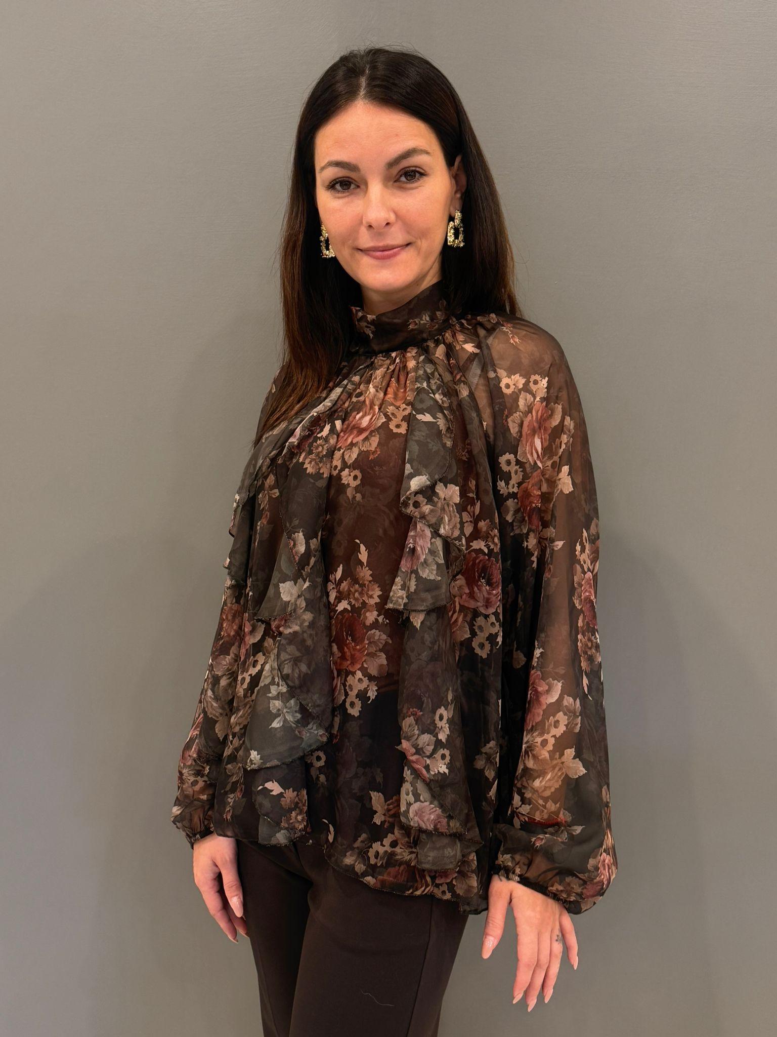 Blusa fantasia floreale L5327FS MO REBECCA 