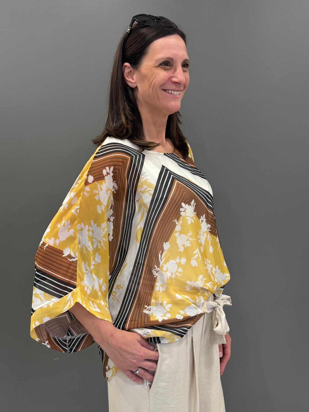 blusa stampa foulard