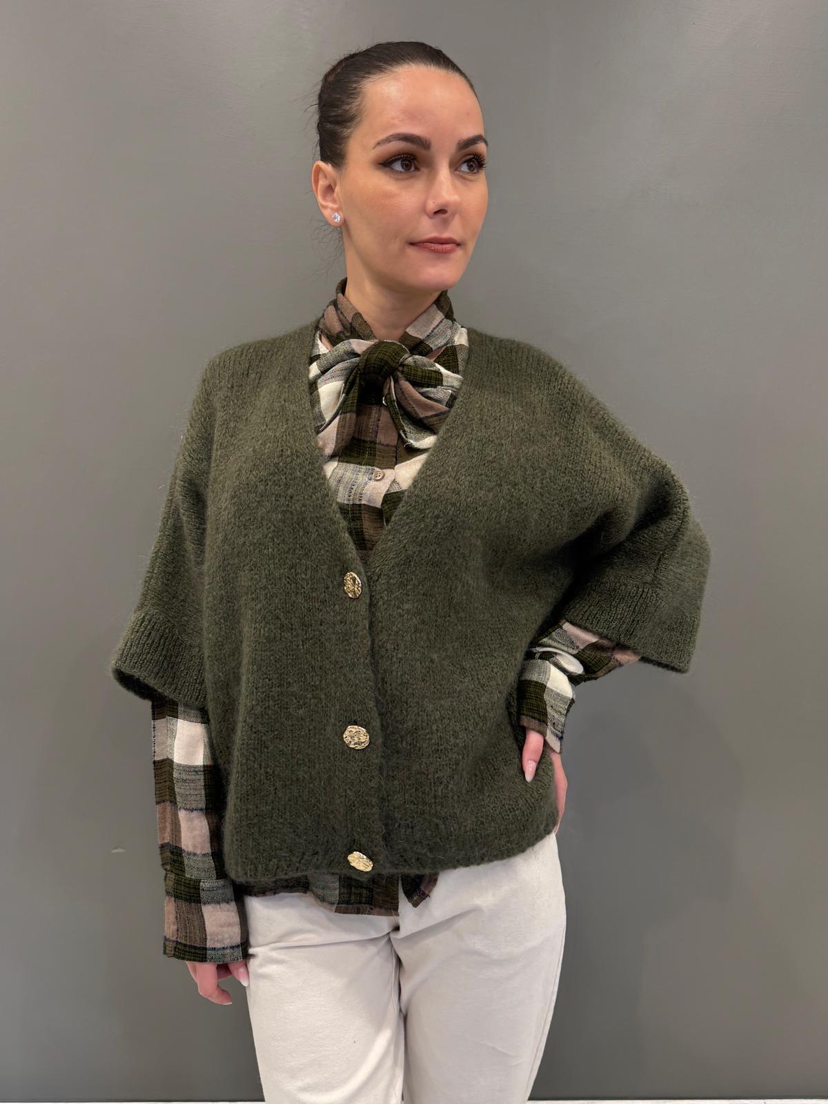 Cardigan misto mohair oversize 23059-1 VE REBECCA 